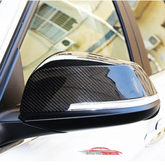 Real Carbon Fiber Mirror Covers Fit BMW F20 F22 F30 F32 F33 add on easy applying