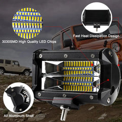 2pcs LED light bar 12V 24V Driving worklights 5" CAR HEADLAMP for Off Road truck auto 4WD 4x4 UAZ ATV SUV motorcycle rampe 6000k