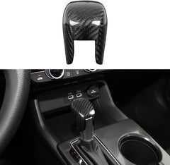 JSWAN Real Carbon Fiber Gear Shift Knob Cover Fit for 10th / 11th Gen Civic (2018-2024) Shifter Trim Cap Protector Automatic Transmission CVT Boots Change Lever Decoration (Matte Black)