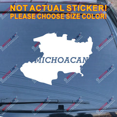 Michoacan Map Outline Mich Mexico State Morelia Mexican Car Decal Sticker Vinyl