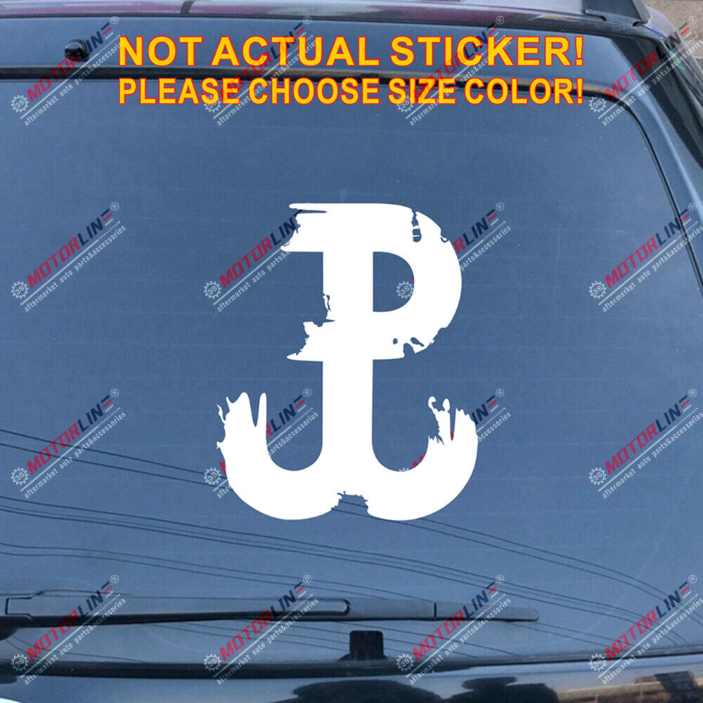 Polska Polish Fighting Poland Decal Sticker Car Vinyl Anchor Kotwica Walczaca