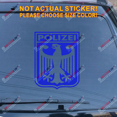 Germany Polizei Coat of arms German Eagle Decal Sticker Car Vinyl Deutschland b