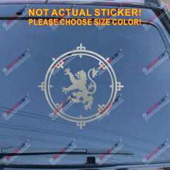 Scottish Lion Rampant Scotland Decal Sticker Car Vinyl round pick size