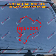 Ecuador Map Outline Silhouette Decal Sticker Car Vinyl die cut no bkgrd