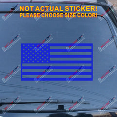 United States USA American Flag Decal Sticker Car Vinyl no bkgrd pick size color