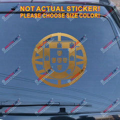 Portugal Portuguese Flag Seal Decal Sticker Car Vinyl round die cut simple style