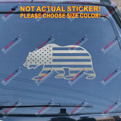 California Bear USA American Flag Decal Sticker Car Vinyl no bkgrd Cali