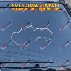 Slovak Slovakia Map Decal Sticker Slovakian Outline Silhouette Car Vinyl b