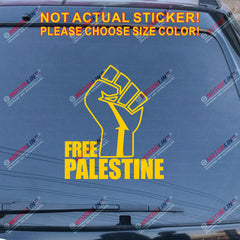 Free Palestine Fist Decal Sticker Car Vinyl no bkgrd pick size color