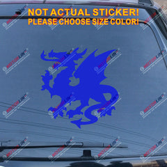 Anglo Saxon White Dragon Decal Sticker England English Car Vinyl pick size h