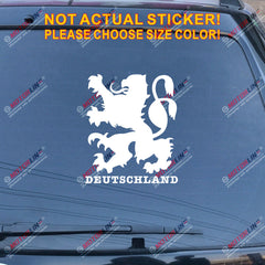 Deutschland German Lion Crest Germany Decal Sticker Car Vinyl pick size color