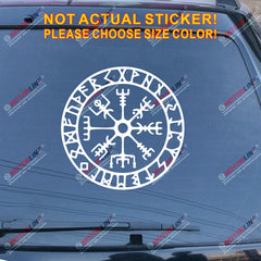 Vegvisir Viking Runic Compass Decal Sticker Viking Odin Norse Norway Vinyl
