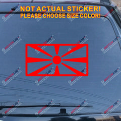 Macedonia Flag Decal Sticker Car Vinyl Macedonian Pride no bkgrd  pick size