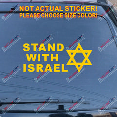 I Stand with Israel Flag Support Decal Sticker Car Vinyl no bkgrd Israeli Jew d