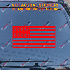 United States USA American Flag Decal Sticker Car Vinyl no bkgrd pick size color