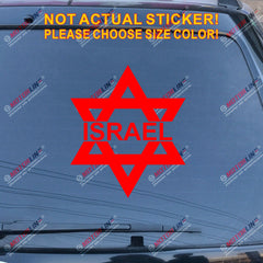 Magen David Star Israel Flag Decal Sticker Car Vinyl no bkgrd Jew Jewish