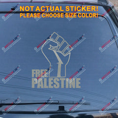 Free Palestine Fist Decal Sticker Car Vinyl no bkgrd pick size color