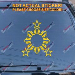 Philippines Flag Sun Star Symbol Decal Sticker Car Vinyl pick size color Filipin