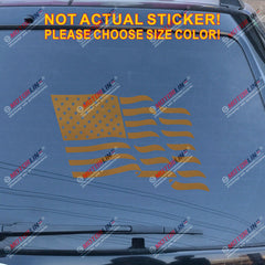 USA American Flag Decal Sticker Car Vinyl pick size color waving no bkgrd c