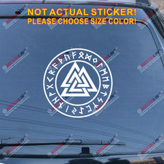 Valknut Decal Sticker Viking Odin Knot Norse Norway Norwegian Vinyl Runic Circle