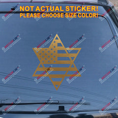 Magen David Star USA American Flag Decal Sticker Car Vinyl Israel Jew no bkgrd