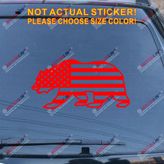 California Bear USA American Flag Decal Sticker Car Vinyl no bkgrd Cali