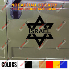 Magen David Star Israel Flag Decal Sticker Car Vinyl no bkgrd Jew Jewish