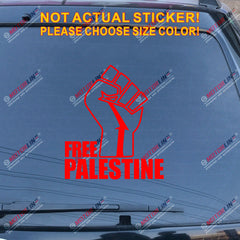 Free Palestine Fist Decal Sticker Car Vinyl no bkgrd pick size color