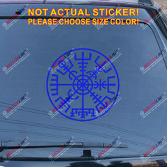 Vegvisir Viking Runic Compass Decal Vinyl Sticker Viking Odin Round style f
