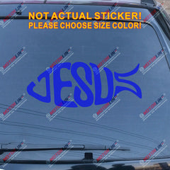 Jesus Fish Decal Sticker Car Vinyl God Jesus Christ Christian Pick color size