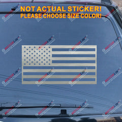 United States USA American Flag Decal Sticker Car Vinyl no bkgrd pick size color