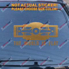 Box Boxer Flat Decal Sticker Car Vinyl Fit for Subaru BRZ Wrx Sti World Is Flat