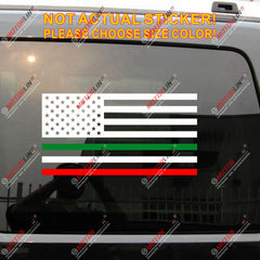 USA Italy American Italian Flag Decal Sticker Car Vinyl no bkgrd pick size