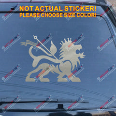 Lion of Judah Decal Sticker Rasta Rastafari Flag Car Vinyl Jamaica Ethiopia b