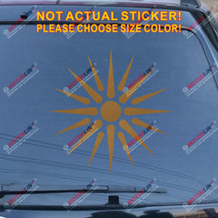 Sun of Vergina Macedonia Flag Decal Sticker Car Vinyl Macedonian pick size