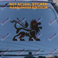 Lion of Judah Decal Sticker Rasta Rastafari Flag Car Vinyl Jamaica Ethiopia b