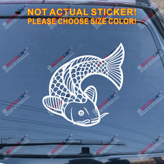 Koi Fish Decal Sticker Car Vinyl pick size color no bkgrd Japanese Chinese b