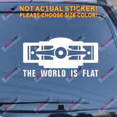 Box Boxer Flat Decal Sticker Car Vinyl Fit for Subaru BRZ Wrx Sti World Is Flat