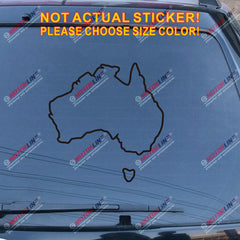 Australia Map Outline Silhouette Decal Sticker Car Vinyl die cut no bkgrd