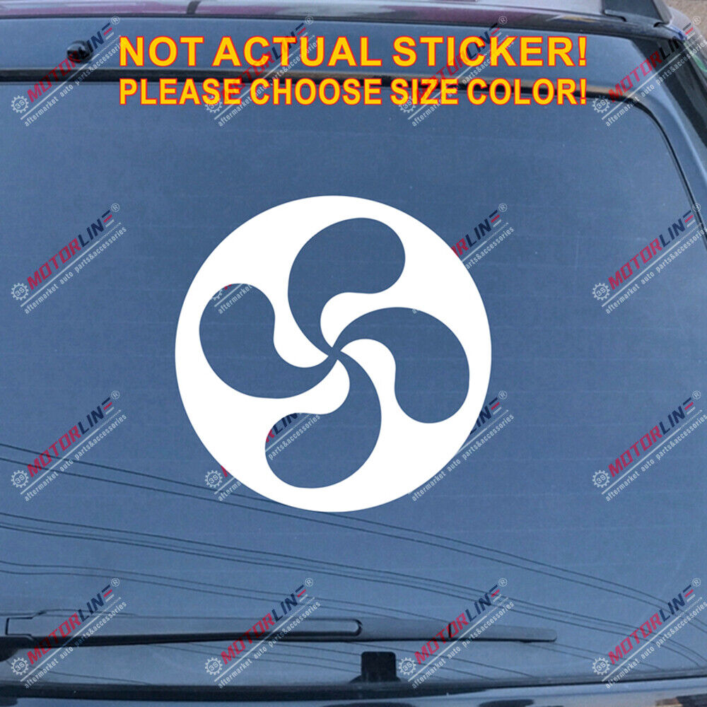 Lauburu Basque Cross Decal Sticker Car Vinyl Spain Spanish pick size color c