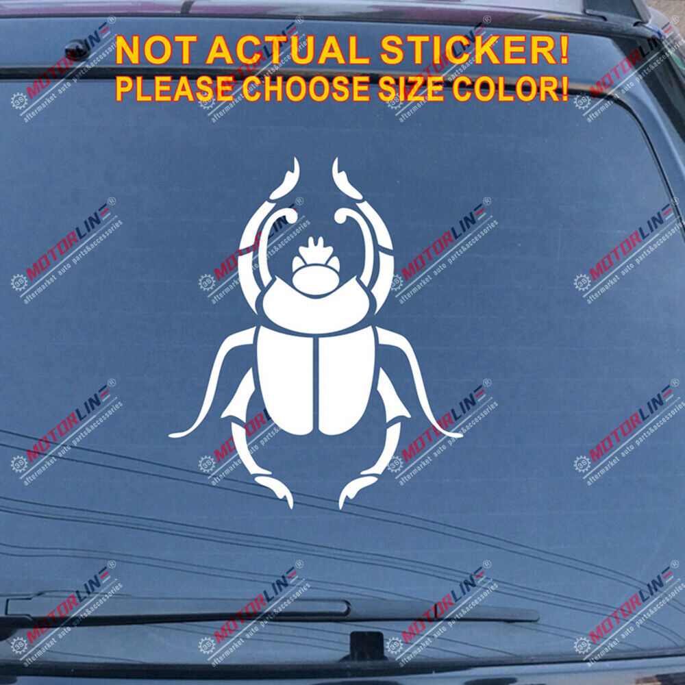Scarab Beetle Egypt Decal Sticker Car Vinyl pick size color no bkgrd b