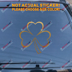 Shamrock Clover Decal Sticker Ireland Irish Car Vinyl pick size color die cut c