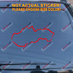 Slovak Slovakia Map Decal Sticker Slovakian Outline Silhouette Car Vinyl b