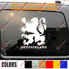 Deutschland German Lion Crest Germany Decal Sticker Car Vinyl pick size color