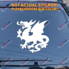 Anglo Saxon White Dragon Decal Sticker England English Car Vinyl pick size h