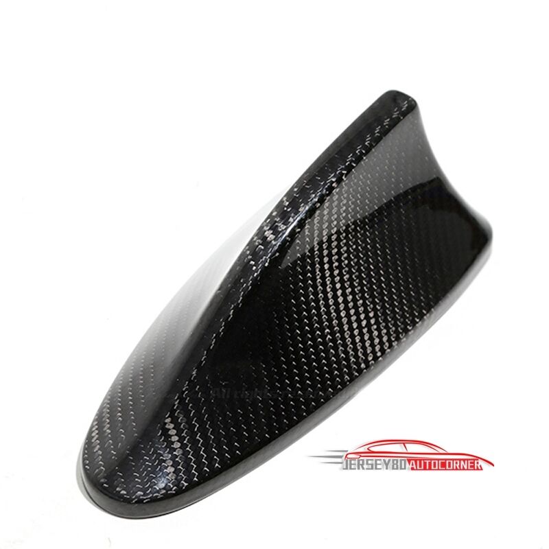 Real Carbon Fiber Antenna Cover Cap Fins Trim Adhesive Fit For BMW F10 F18 F02