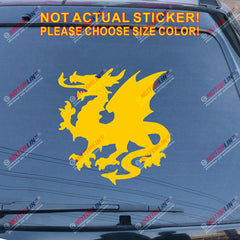 Anglo Saxon White Dragon Decal Sticker England English Car Vinyl pick size h