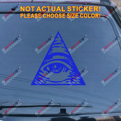 Eye Of Providence  All Seeing Eye Of God Decal Sticker Car Vinyl pick size color