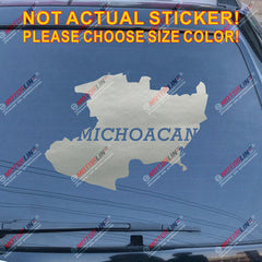 Michoacan Map Outline Mich Mexico State Morelia Mexican Car Decal Sticker Vinyl