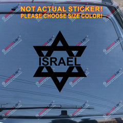 Magen David Star Israel Flag Decal Sticker Car Vinyl no bkgrd Jew Jewish